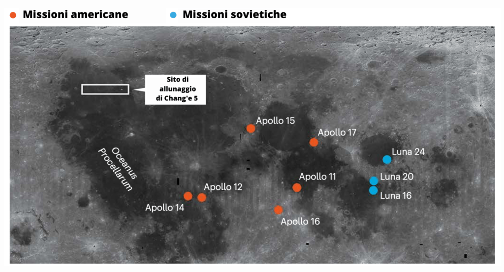 Chang'e 5 sito di allunaggio