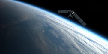 Un render del satellite TIMED in orbita, che ha evitato lo scontro con Cosmos 2221.