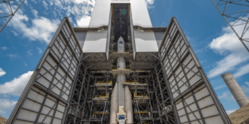 Ariane 6 completamente assemblato durante i test.
Credits: ArianeGroup