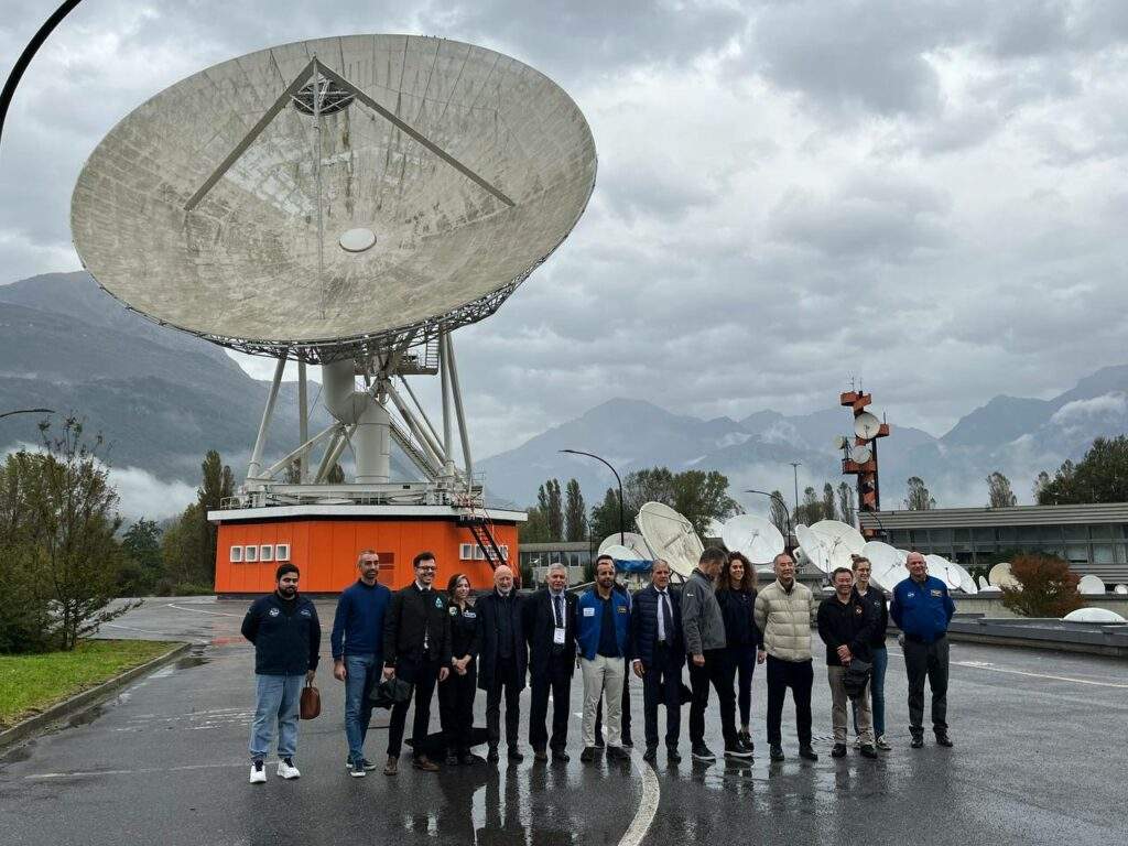 Gli astronauti in visita da Telespazio