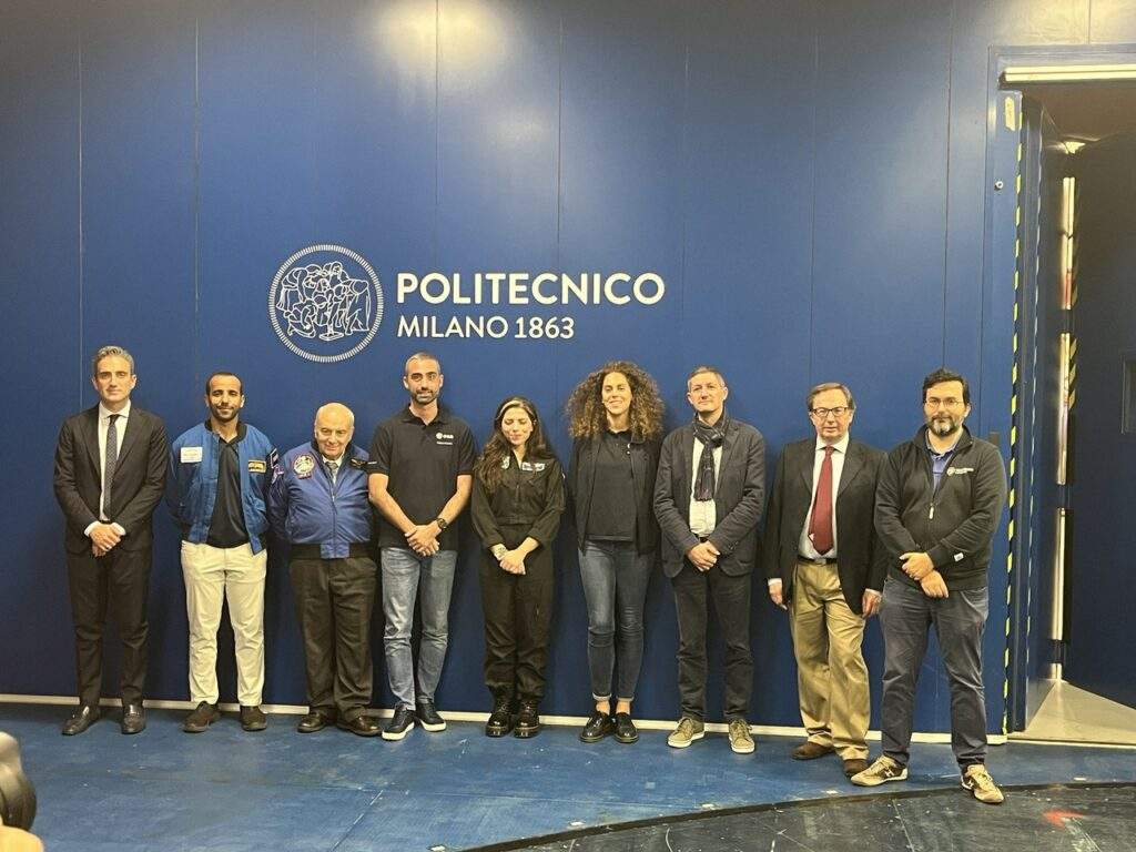 Gli astronauti in visita al Politecnico di Milano